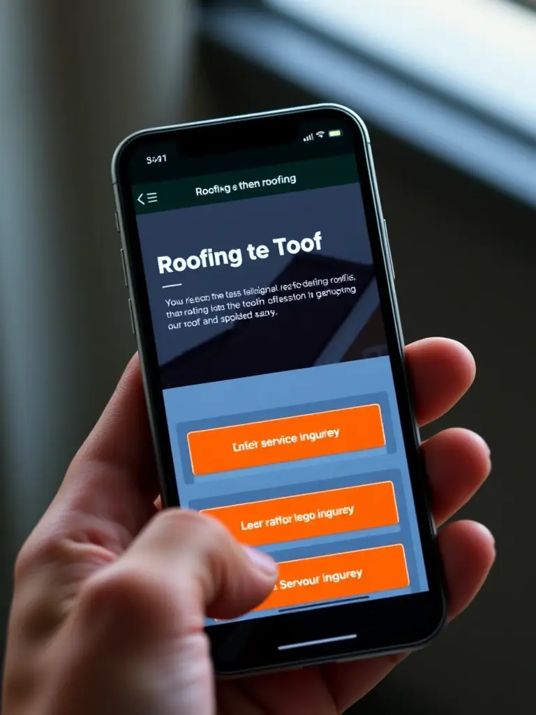 A mobile phone displaying a fast-loading, mobile-responsive website designed for a home services business.