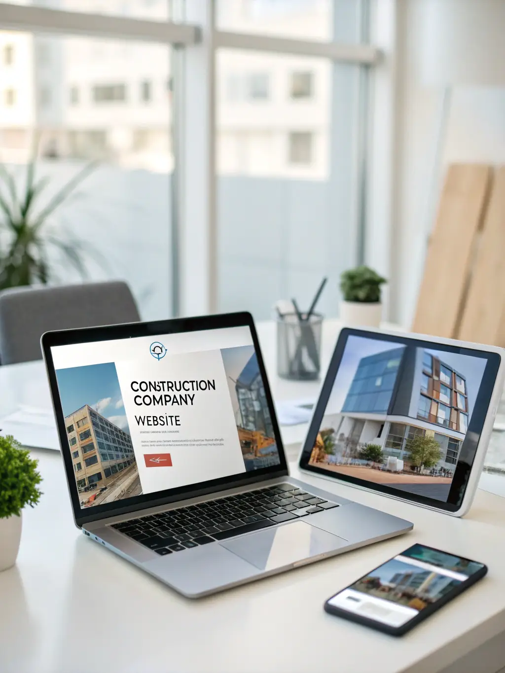 A mobile-responsive website design for a general contractor, ensuring seamless user experience across all devices and platforms.